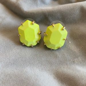 Neon yellow Kendra Scott Morgan stud
